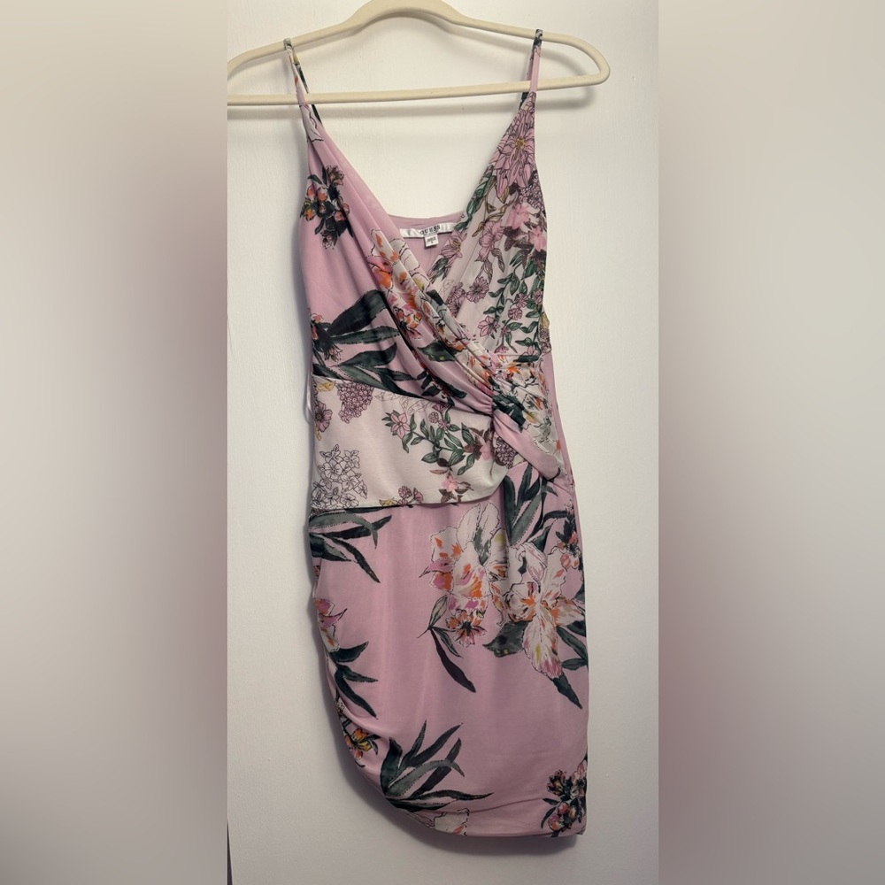 Guess Floral Dress in Pink and Green